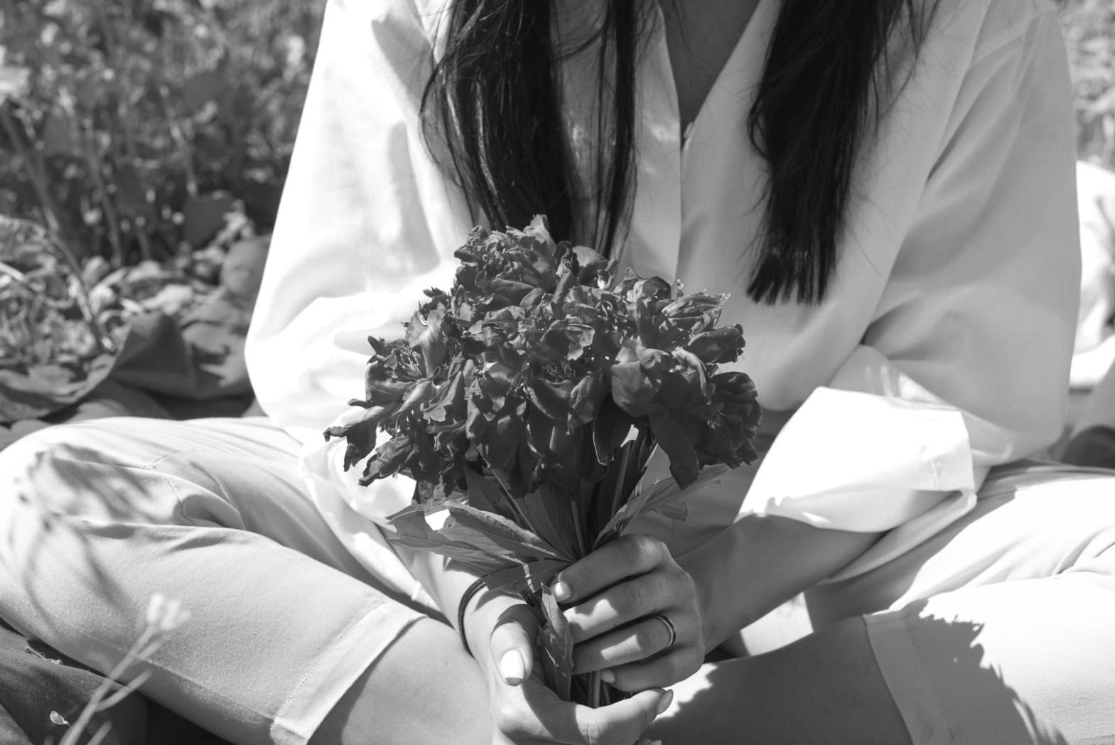 Corporate event floral centerpieces in professional setting